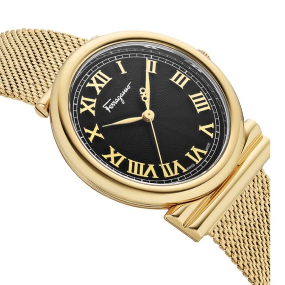 Salvatore Ferragamo 34mm Gold Black Dial Watch main image 4